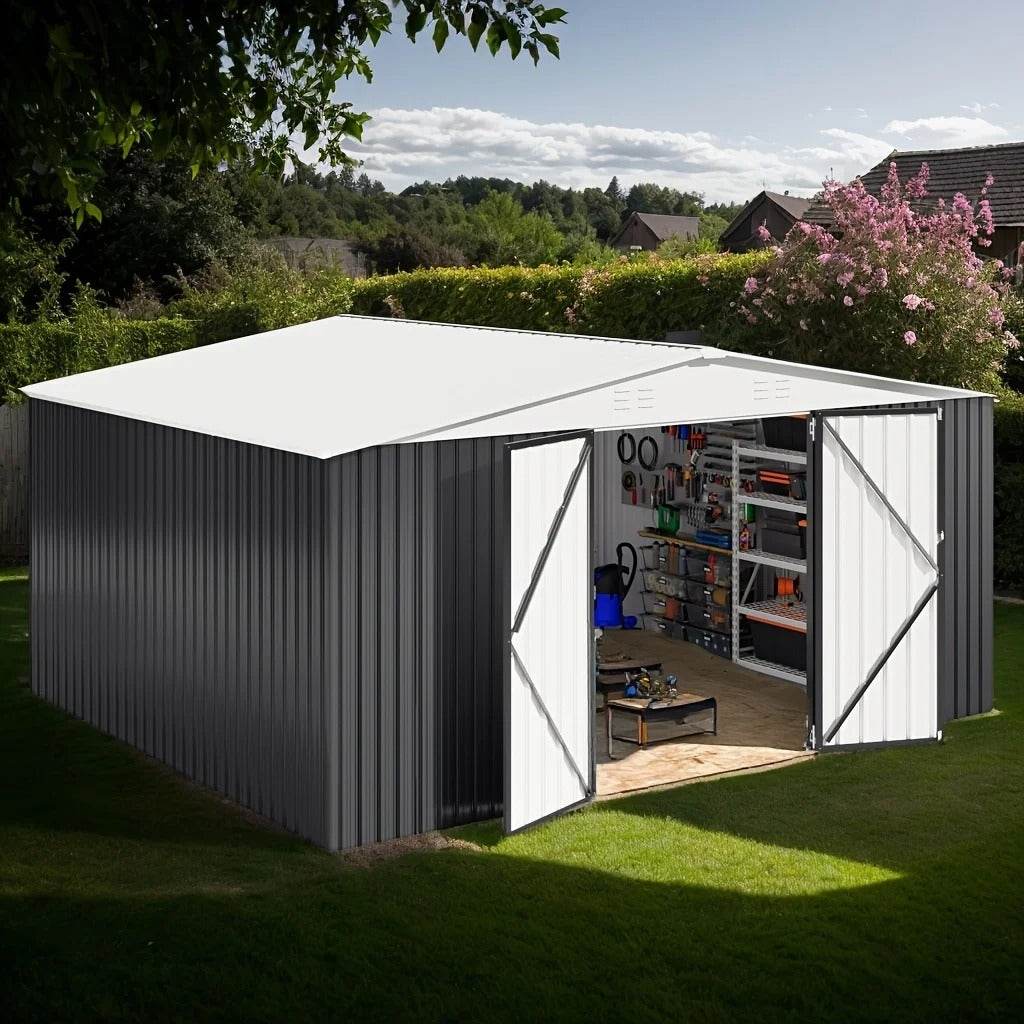 Outdoor Lockable Steel Storage Shed - Military-Outdoors.com