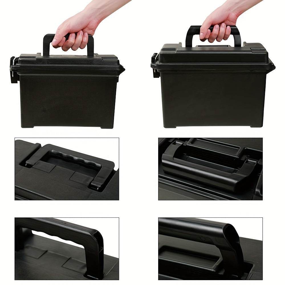 Durable PVC Ammo Container with a sturdy handle for easy transport and storage