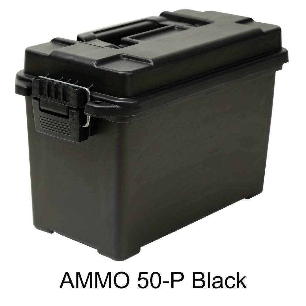Durable PVC Ammo Container in Black for secure storage of ammunition and gear