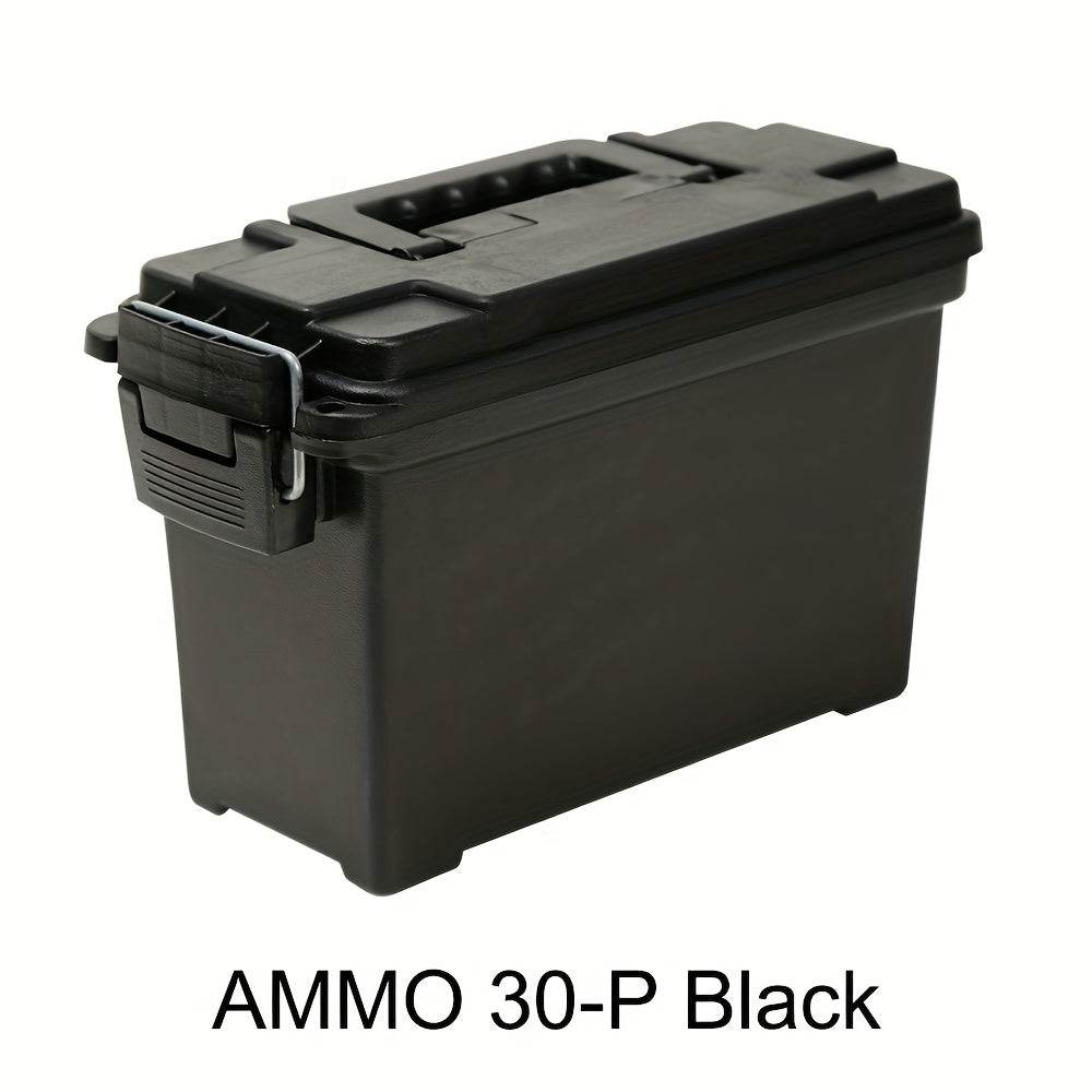 Black PVC Ammo Container with Durable Design for Secure Storage of Ammunition
