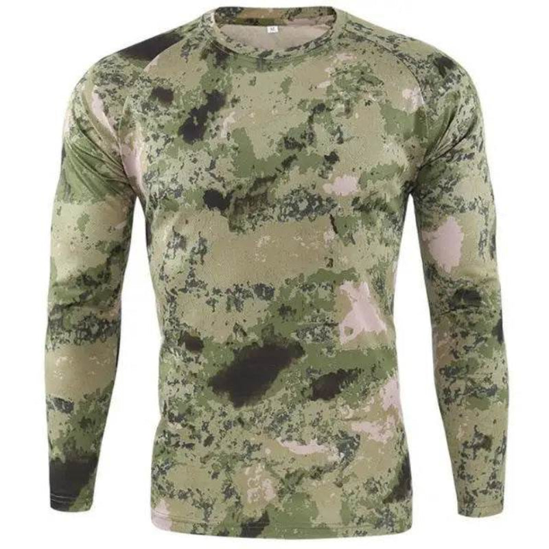 Camo Green Quick Dry T-Shirt for Outdoor Activities