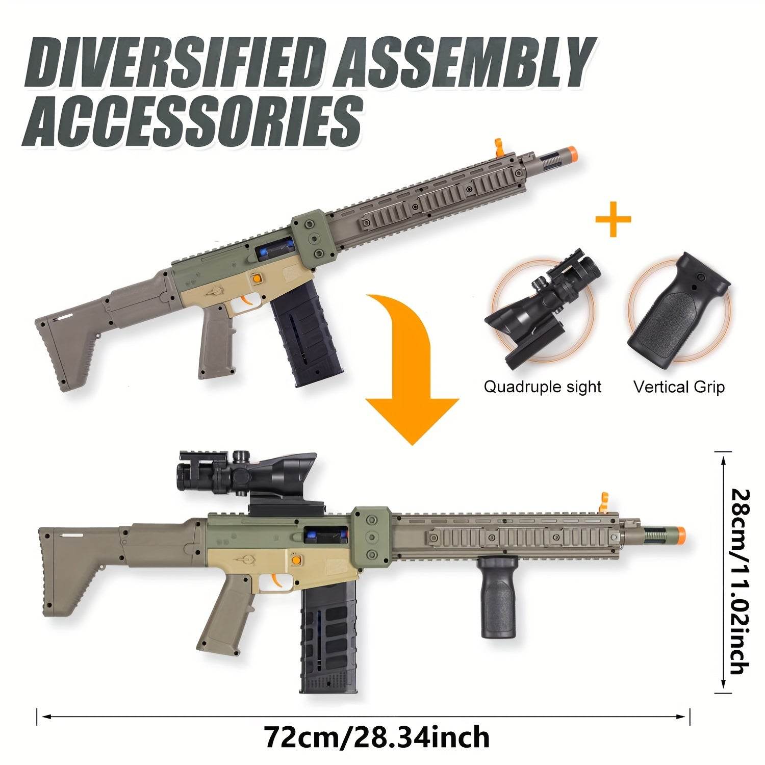 Soft Bullet Realistic Toy Gun with Scope - Military-Outdoors.com