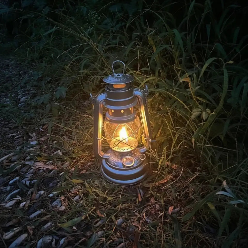 Retro Kerosene Lamp with Warm Glow for Camping Adventures