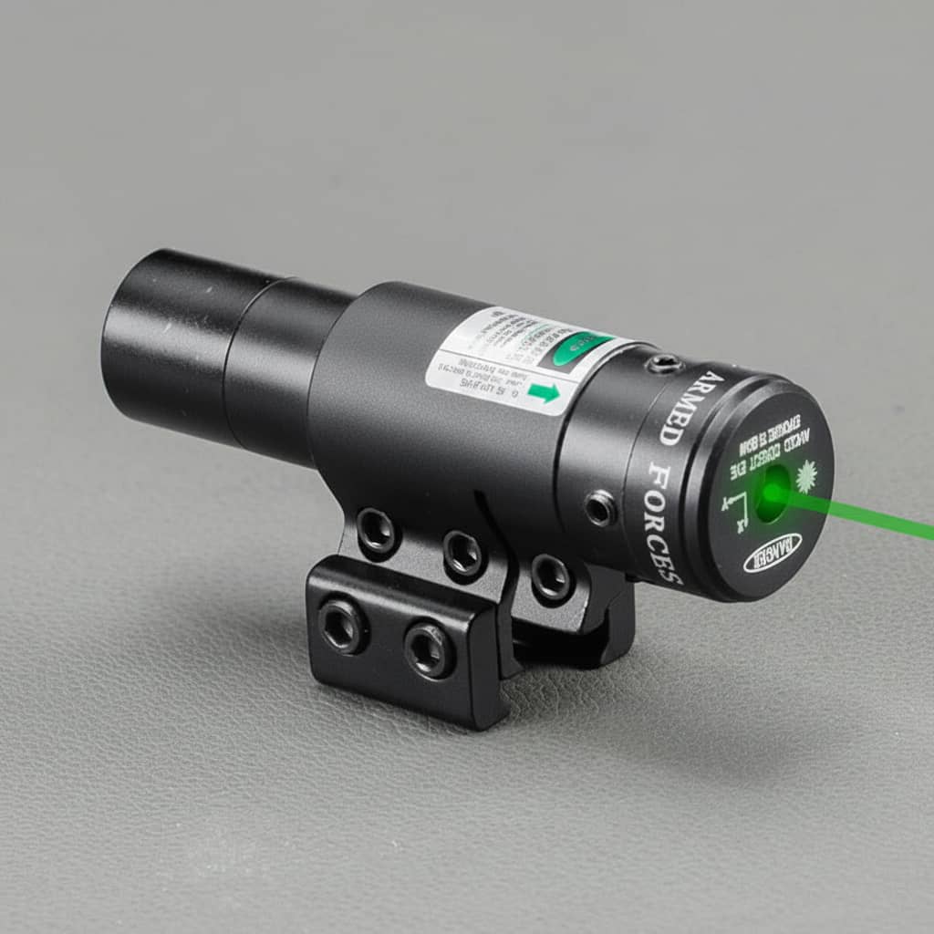Green Laser Sight for riflescope combo with adjustable mount and focus feature