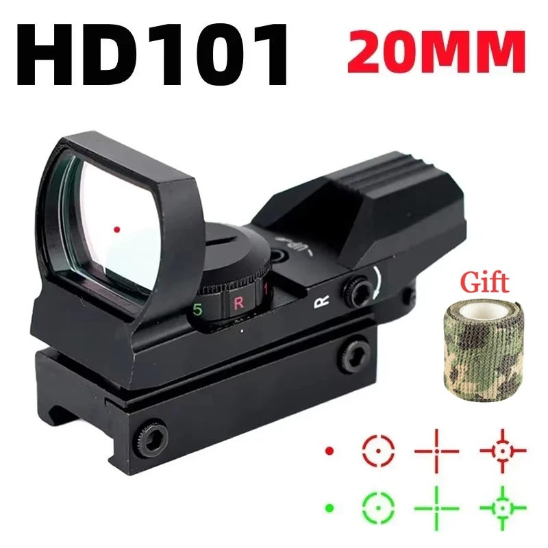 HD101 20MM riflescope combo with multi-reticle for precision shooting