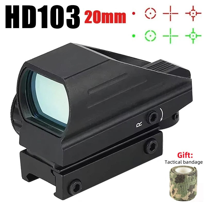HD103 20mm riflescope combo with red and green reticle for precision shooting