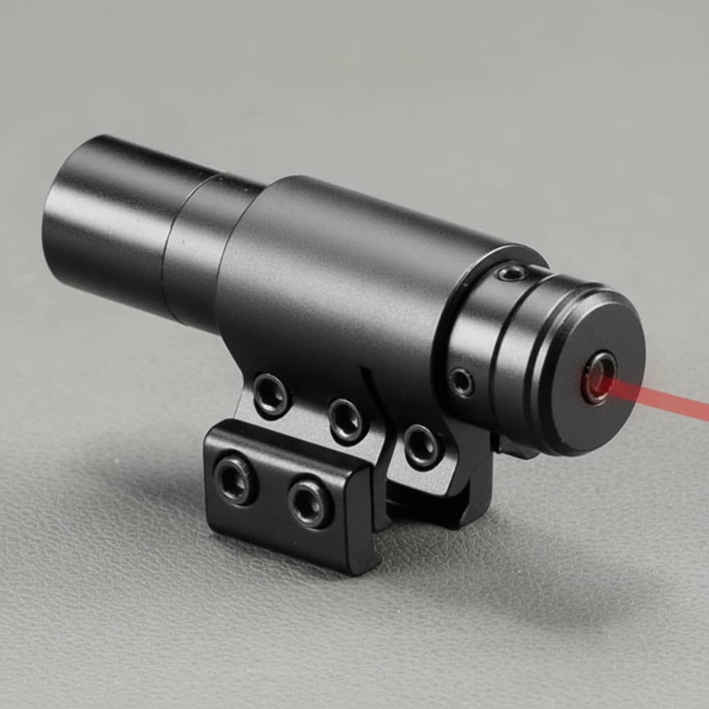 Riflescope combo laser sight in sleek black for precision targeting