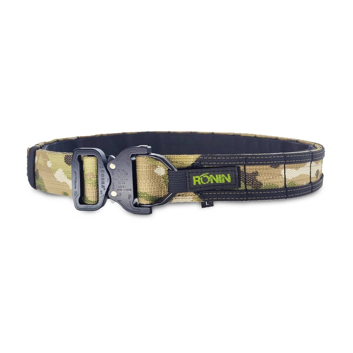 Ronin outdoor belt in camouflage with durable buckle for tactical use