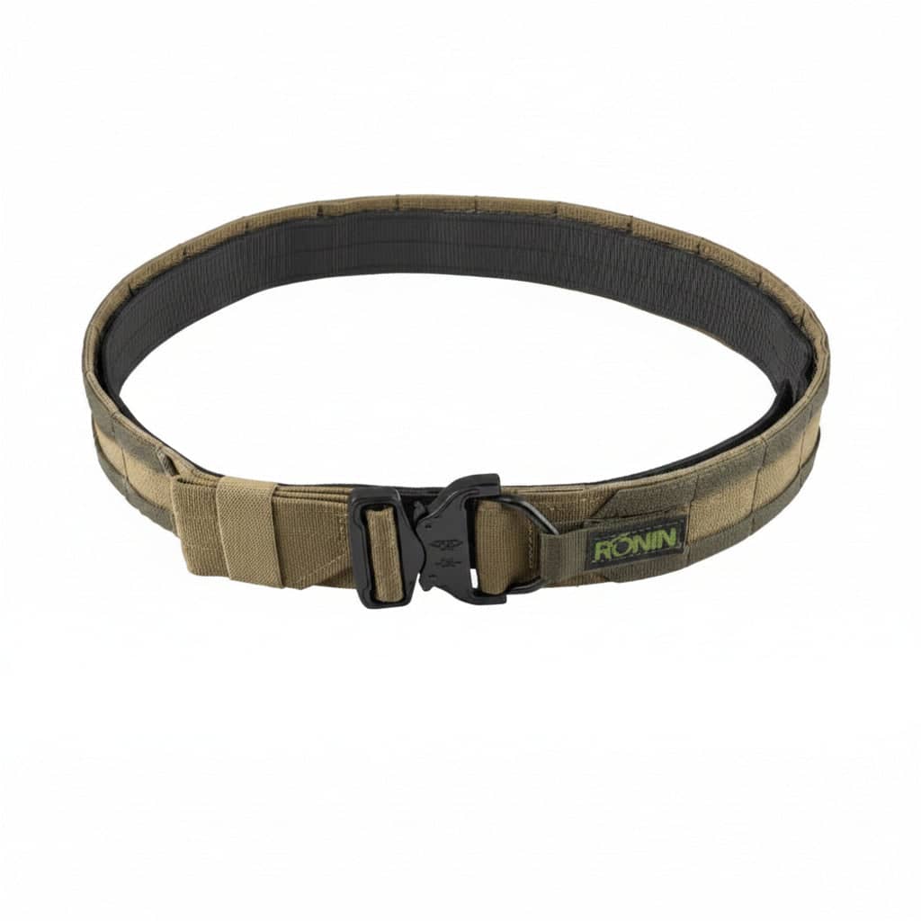 Ronin outdoor belt in Coyote Brown and Ranger Green for tactical use