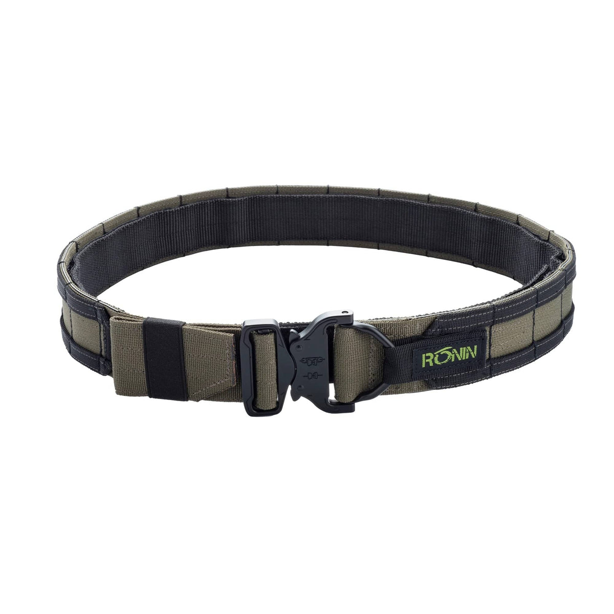 Ronin outdoor belt in Ranger Green and Black for tactical use