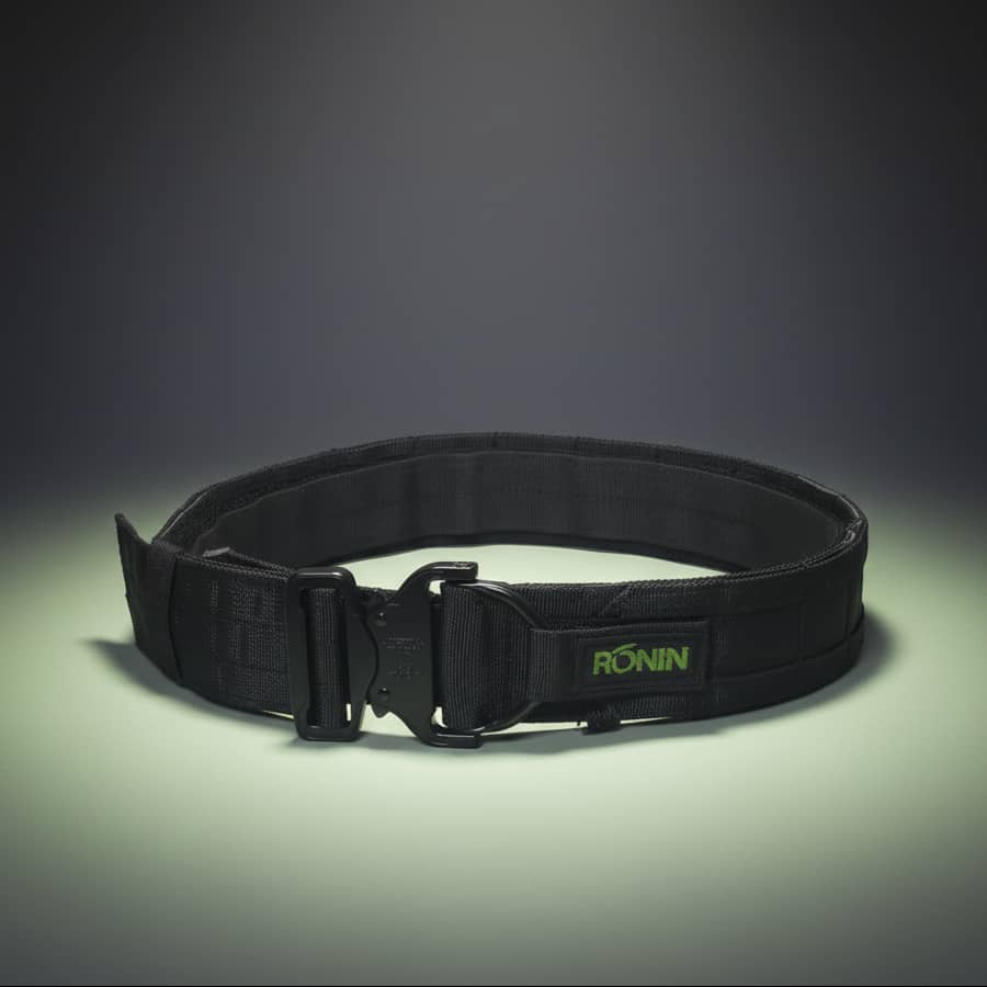 Ronin Outdoor Combat Belt in Black for Enhanced Durability and Support