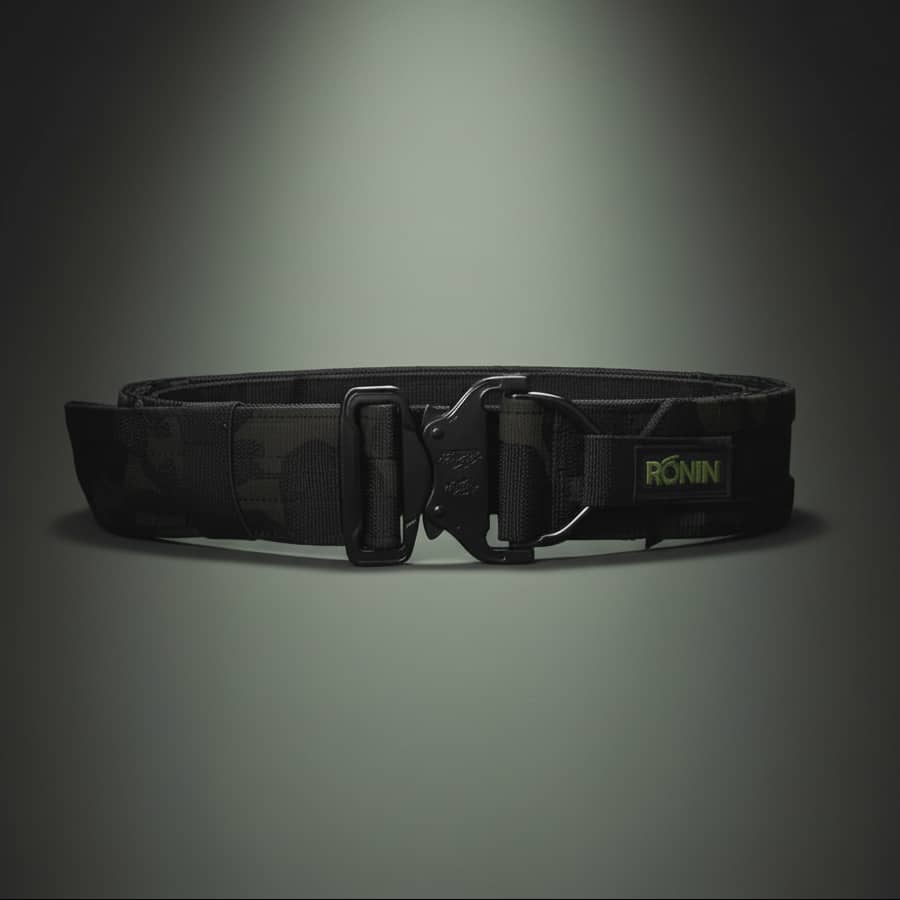 Black Ronin Outdoor combat belt with adjustable buckle for outdoor use