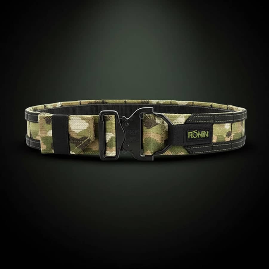 Ronin Outdoor Combat Belt in Camo for Military Use and Gear