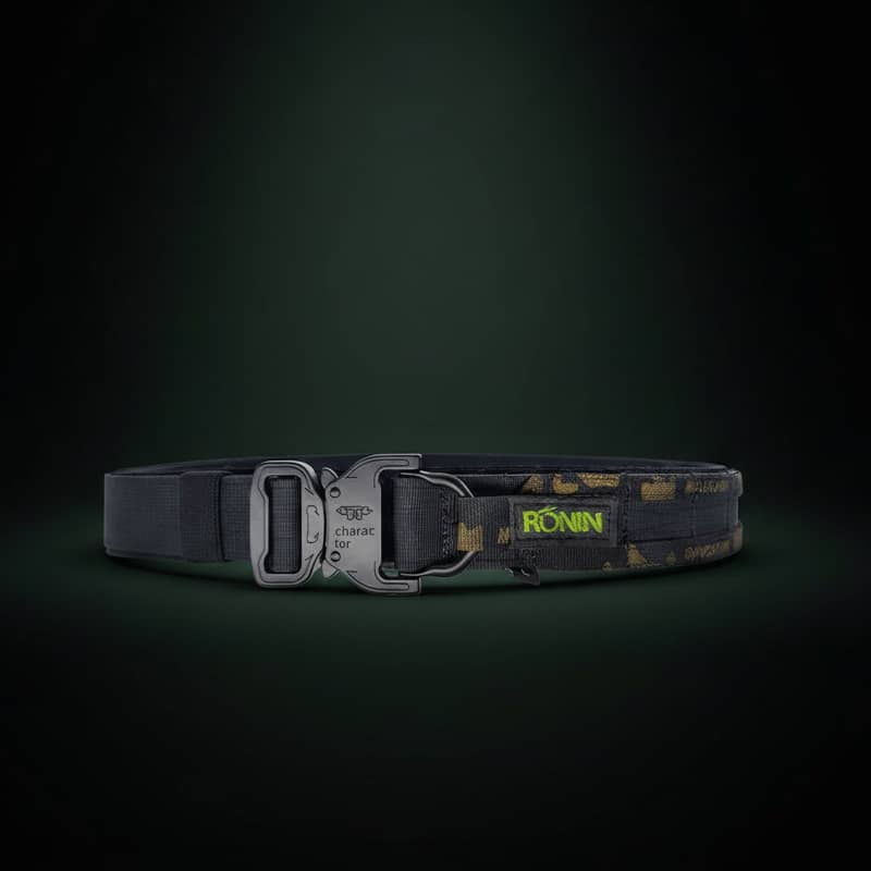 Ronin utility belt in black with tactical webbing for outdoor activities