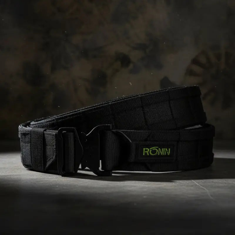 Ronin utility belt in black featuring durable tactical design for versatile use