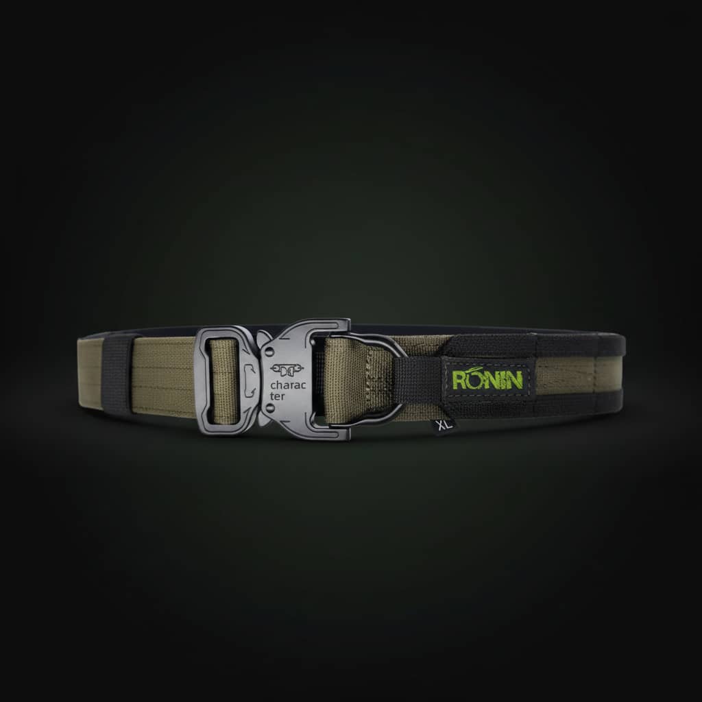 Ronin utility belt in green and black for tactical use