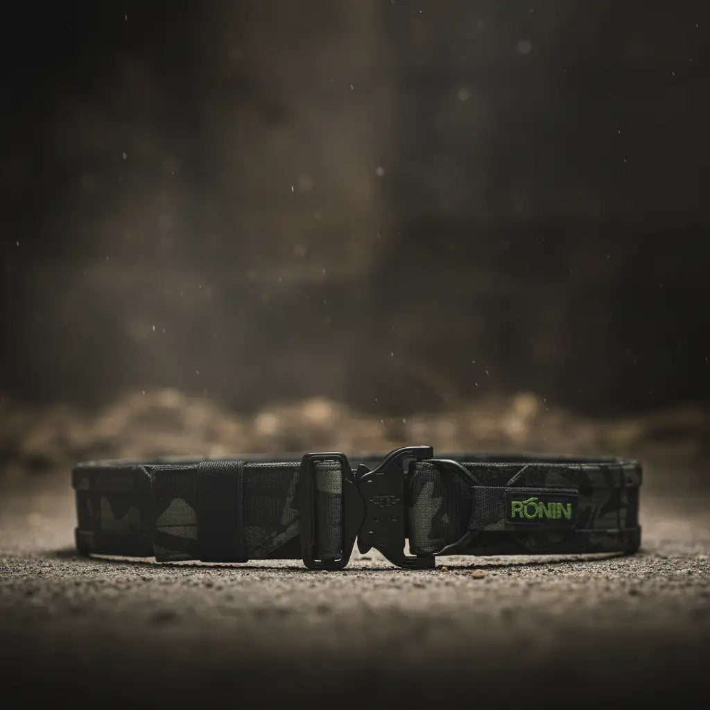 Ronin utility belt in camo for tactical use and outdoor adventures