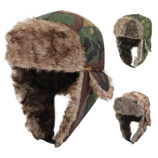 Military-Outdoors Russian Aviator Cap With Fur Lining - Military-Outdoors.com