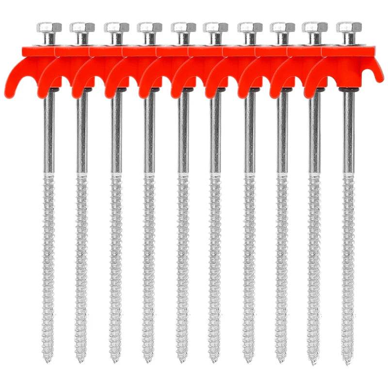 Military-Outdoors Screw Anchor Tent Stakes - 2-10 Pcs Pack - Military-Outdoors.com