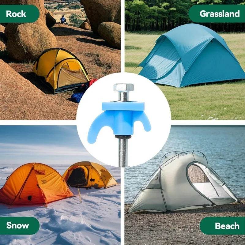 Military-Outdoors Screw Anchor Tent Stakes - 2-10 Pcs Pack - Military-Outdoors.com