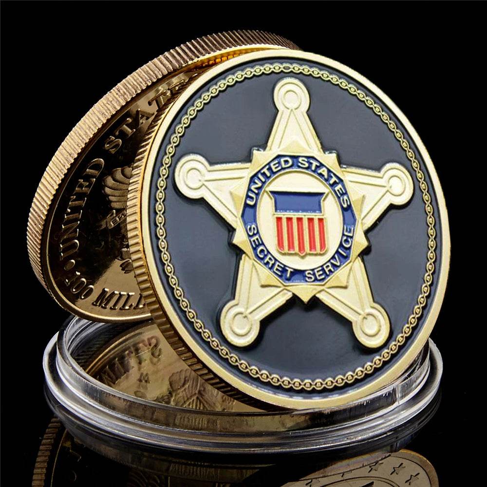 USA Secret Service Gold Plated Coin - Military-Outdoors.com