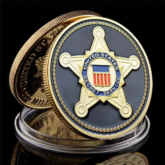 USA Secret Service Gold Plated Coin - Military-Outdoors.com