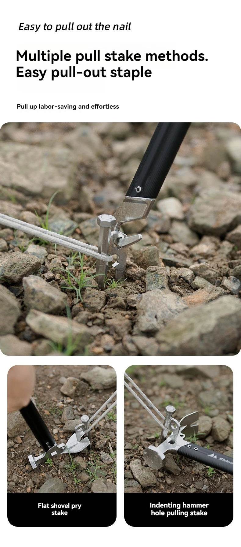 ShineTrip Outdoor Tent Nail Hammer for Camping Gear - Military-Outdoors.com