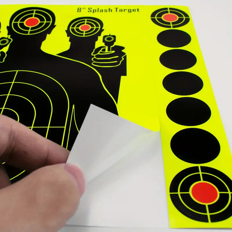 Reactive splatter target with 8-inch design, ideal for shooting practice and skill improvement