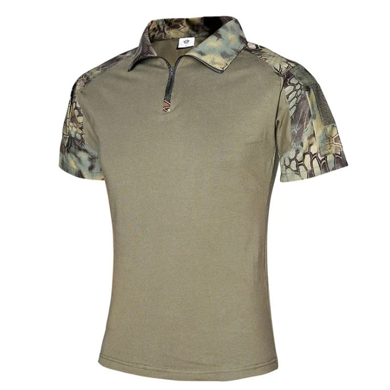 Tactical T-Shirt in Olive Green, perfect short sleeve outdoor shirt for active use