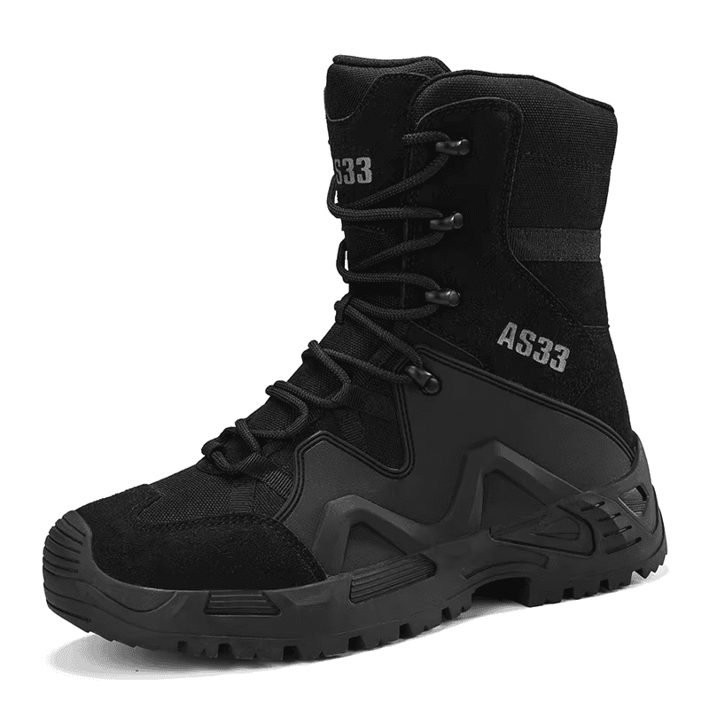 Durable special forces leather boots designed for tactical performance in various terrains