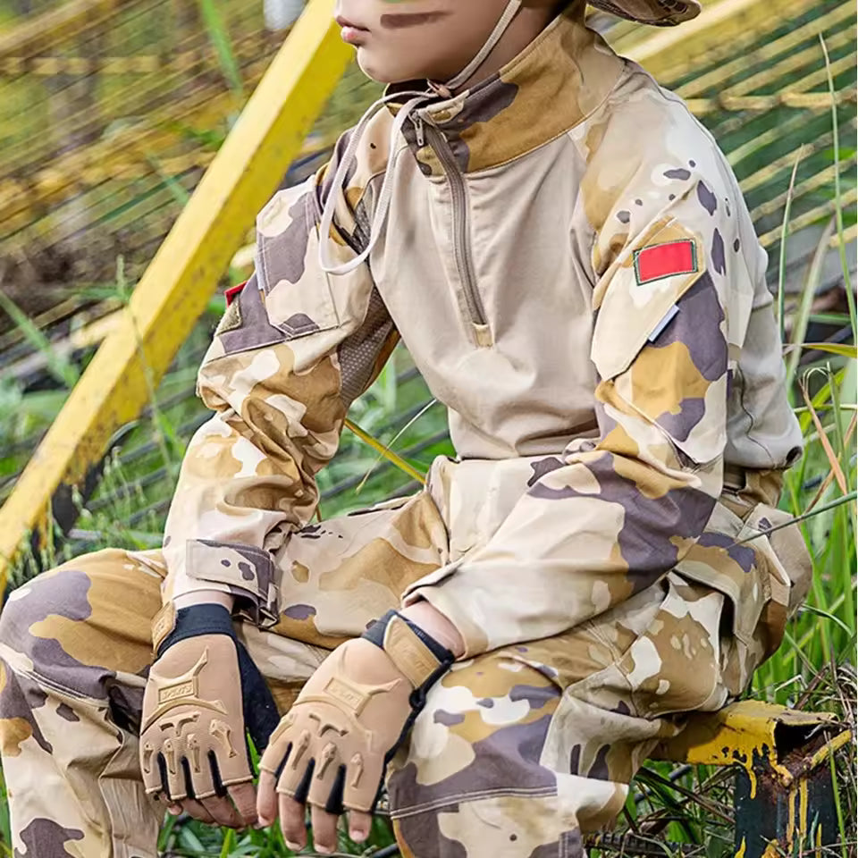 Kids Camo Fingerless Gloves by 4-10 Years - Military-Outdoors.com