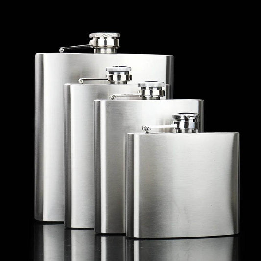 Stainless Steel Hip Flask - Durable & Sleek - Military-Outdoors.com