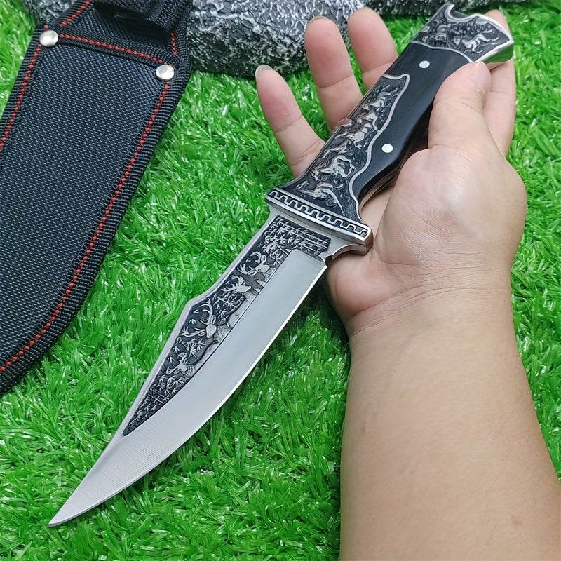 Hunting Stainless Steel Straight Knife - Military-Outdoors.com