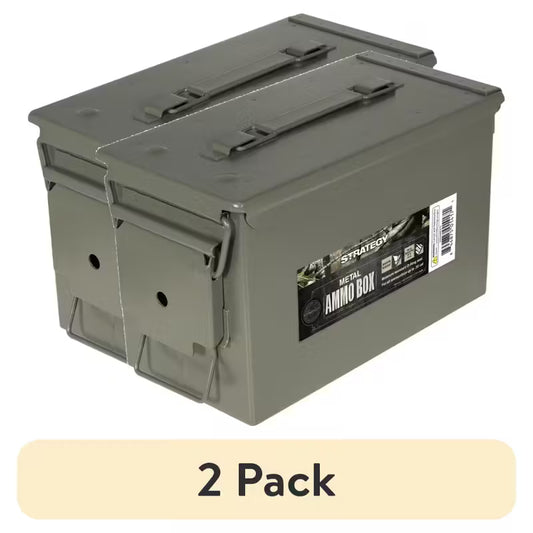2 pcs 50 Caliber Metal Ammo Storage Box - Military-Outdoors.com