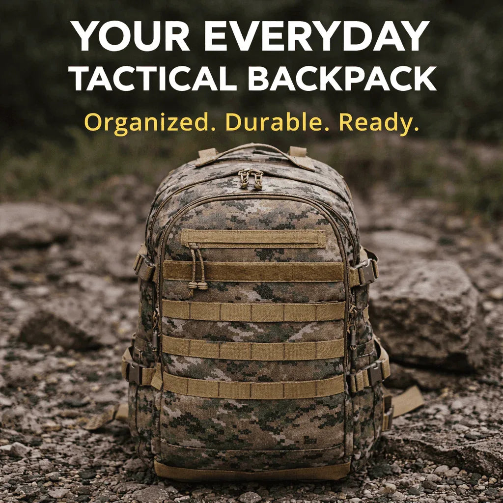 Military-Outdoors Camo Student Backpack for Tactical Gear and Everyday Use