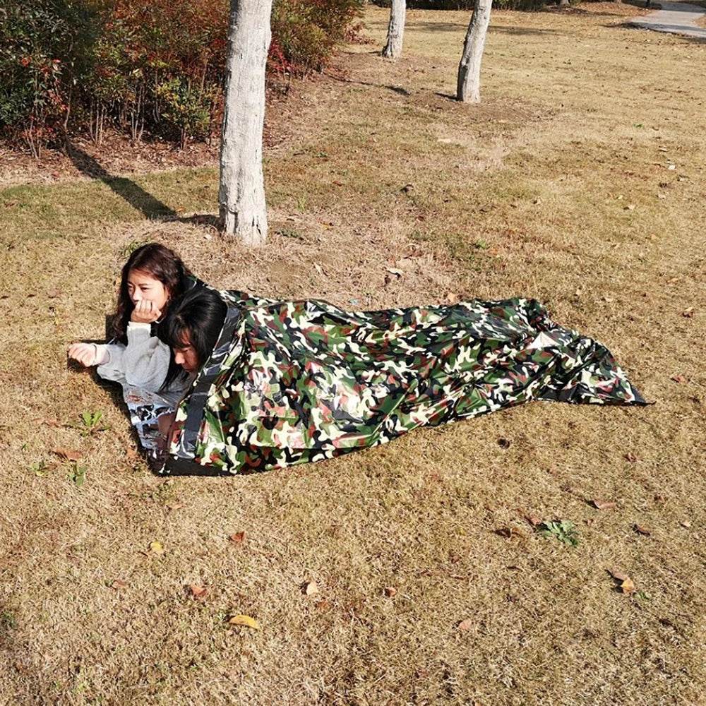 Aluminium Foil Emergency PET Thermal Sleeping Bag - Military-Outdoors.com