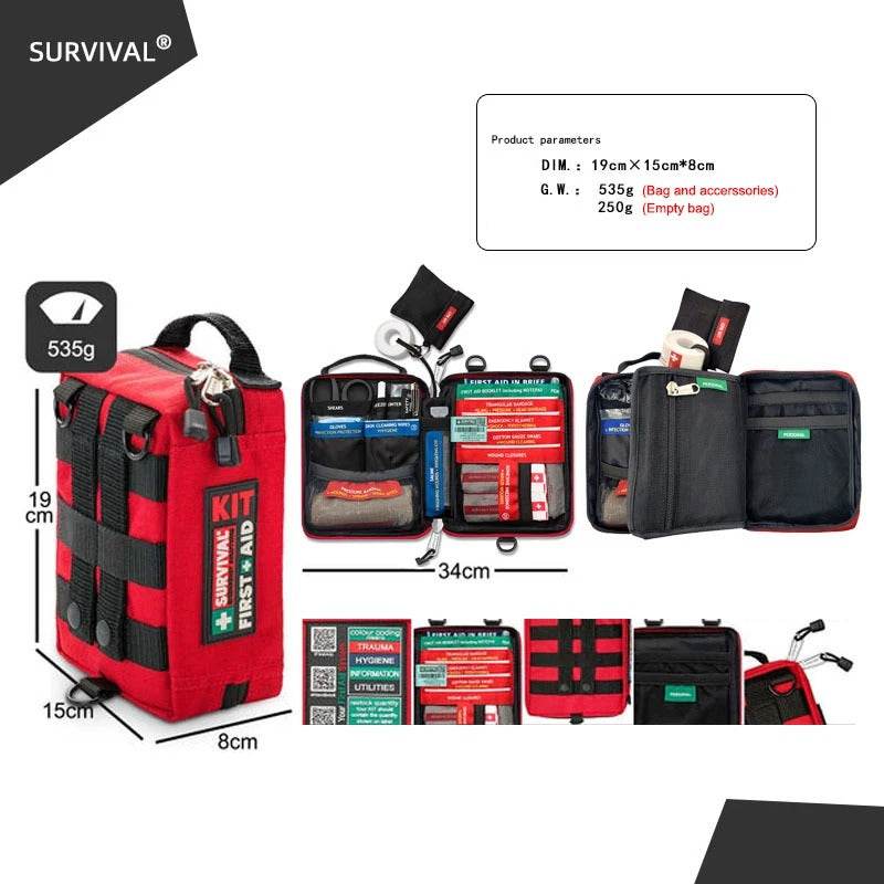 Military-Outdoors Survival Mini First Aid Kit Bag - Military-Outdoors.com