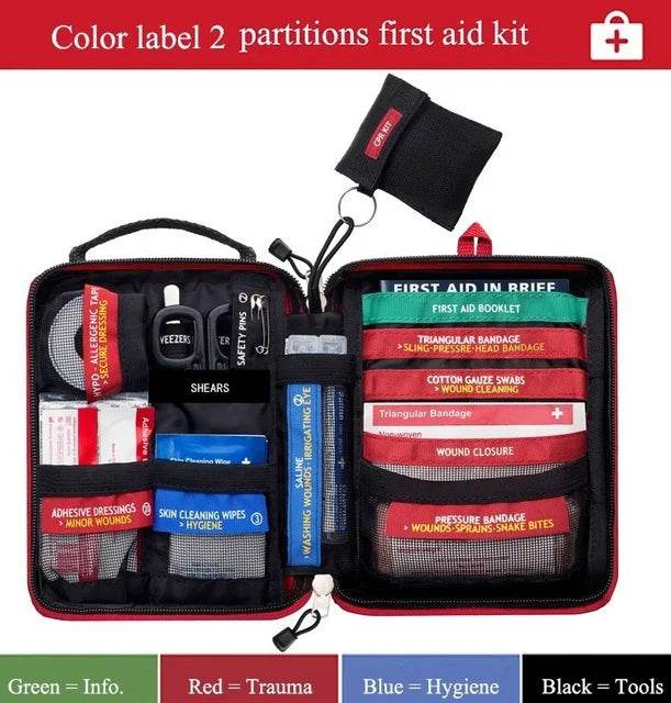 Military-Outdoors Survival Mini First Aid Kit Bag - Military-Outdoors.com