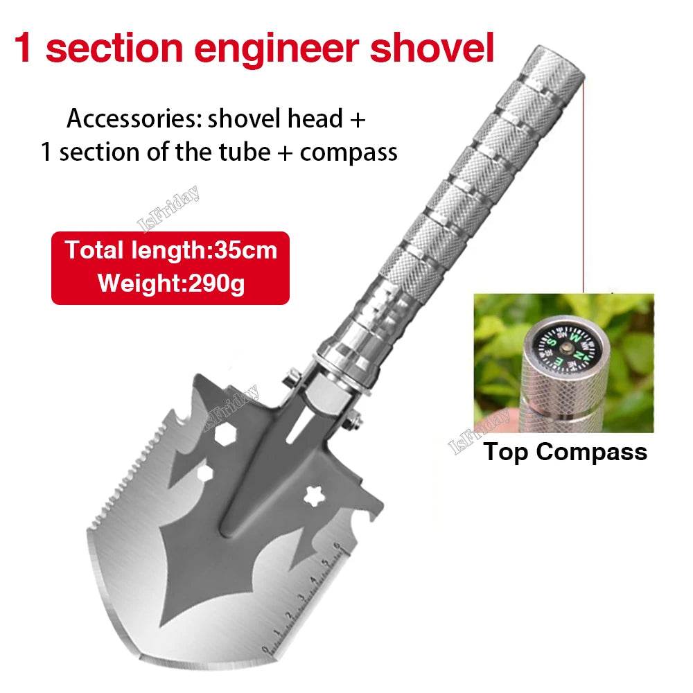 Folding Shovel Multi-Purpose Military Survival Tool - Military-Outdoors.com