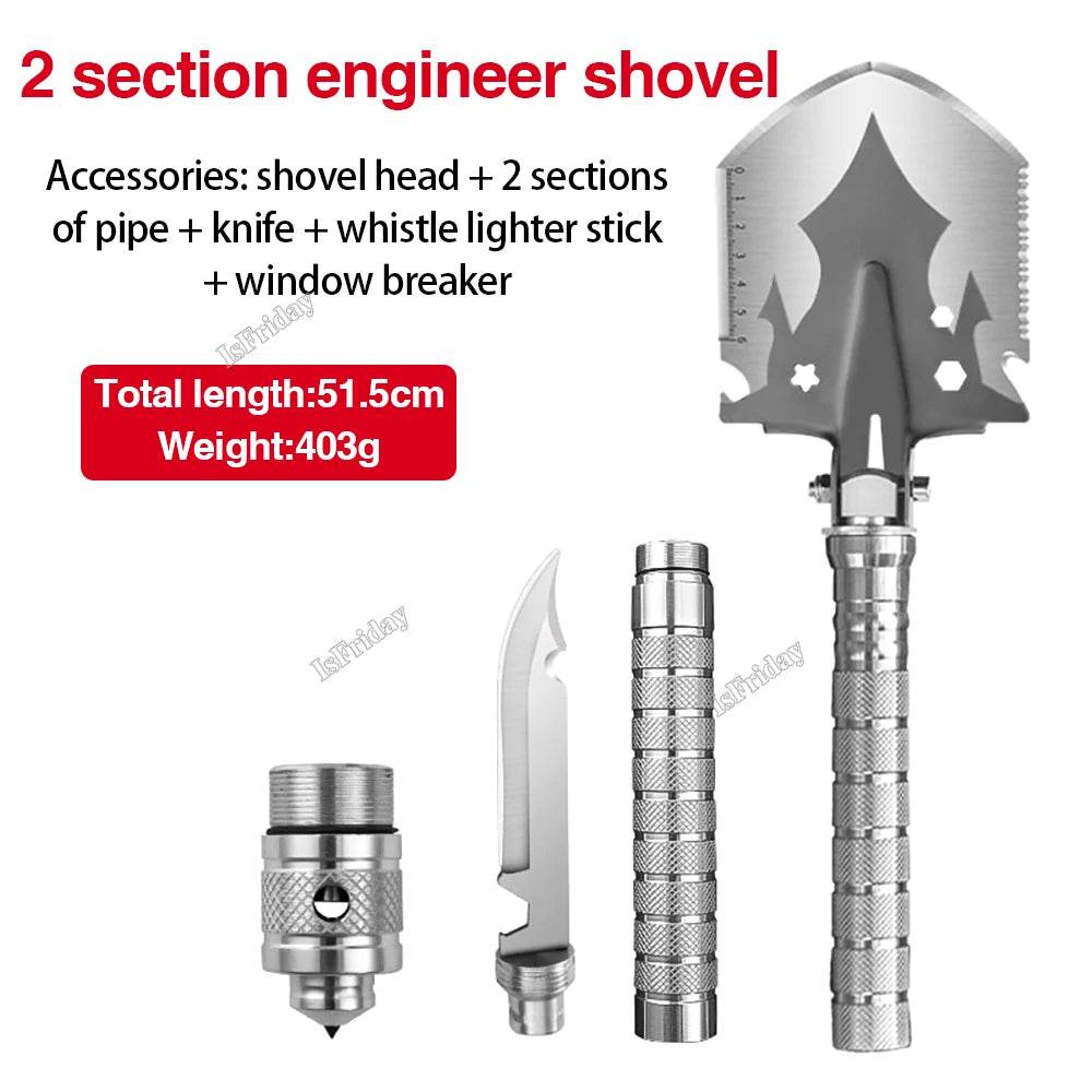 Folding Shovel Multi-Purpose Military Survival Tool - Military-Outdoors.com
