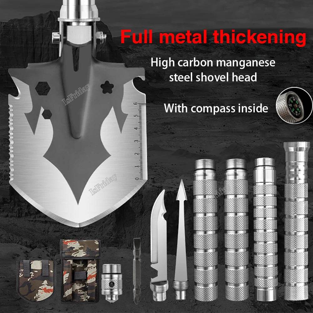 Folding Shovel Multi-Purpose Military Survival Tool - Military-Outdoors.com
