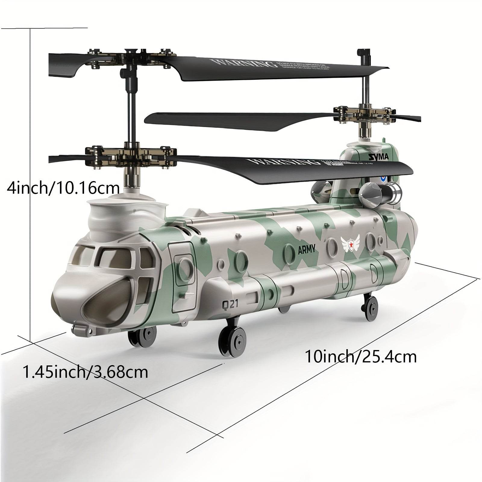 Q21 Dual Propeller Military Transport Helicopter RC Toy - Military-Outdoors.com