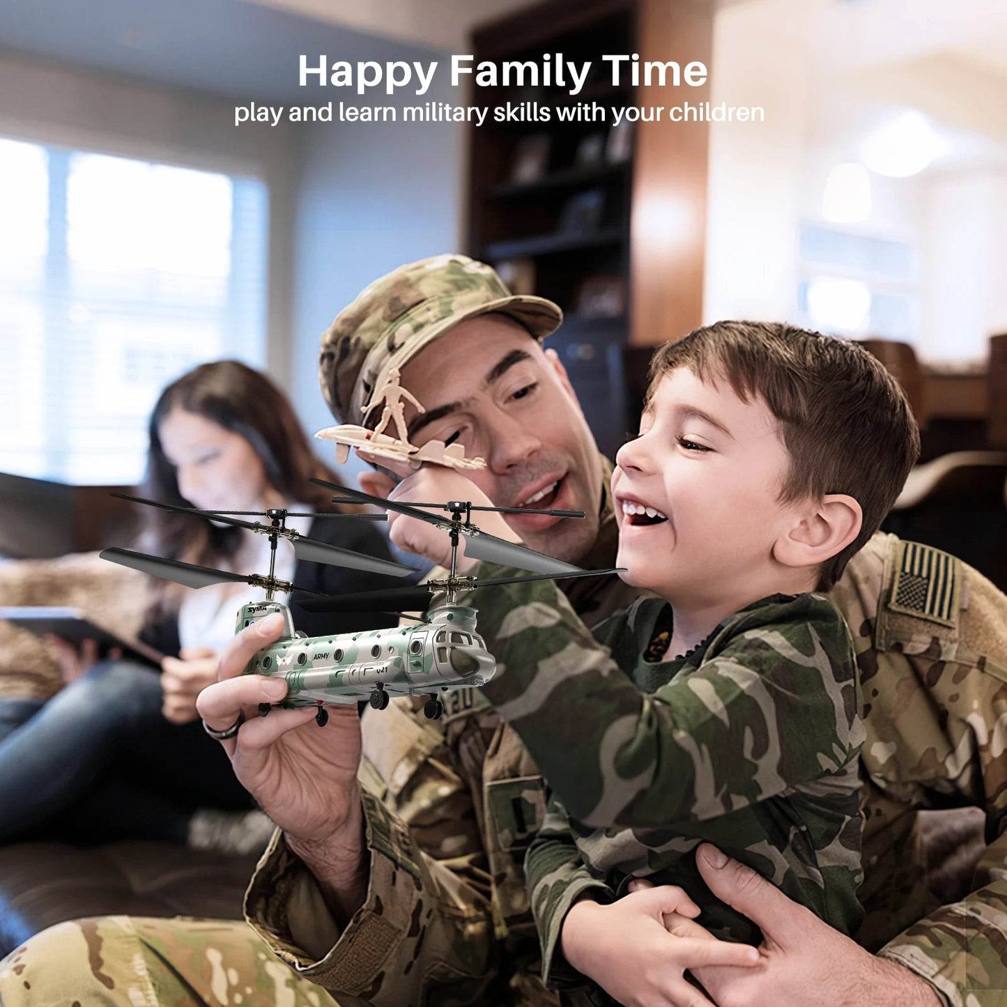 Q21 Dual Propeller Military Transport Helicopter RC Toy - Military-Outdoors.com