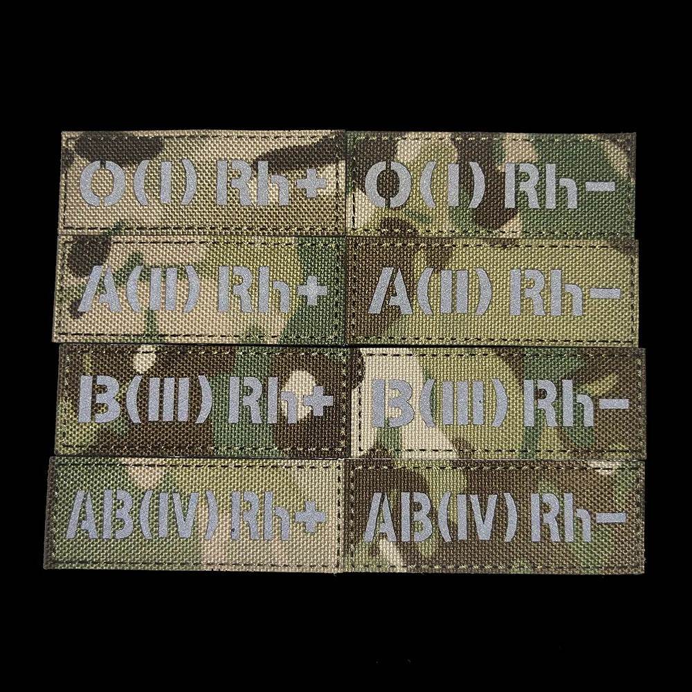 Reflective Blood Group Badge For Tactical Uniform - Military-Outdoors.com