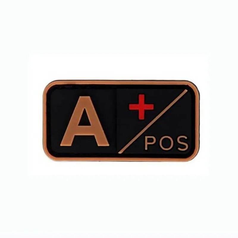3D PVC Blood Type Hook and Loop Patches - Military-Outdoors.com