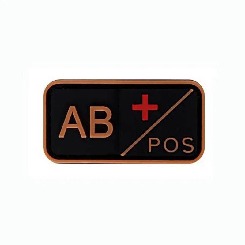 3D PVC Blood Type Hook and Loop Patches - Military-Outdoors.com