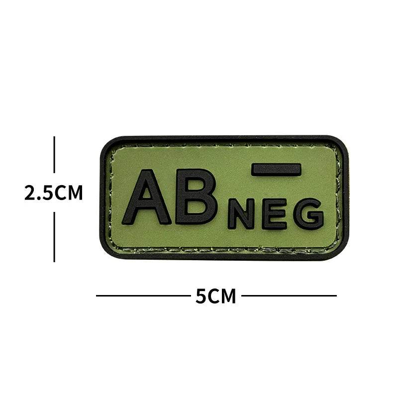 3D PVC Blood Type Hook and Loop Patches - Military-Outdoors.com