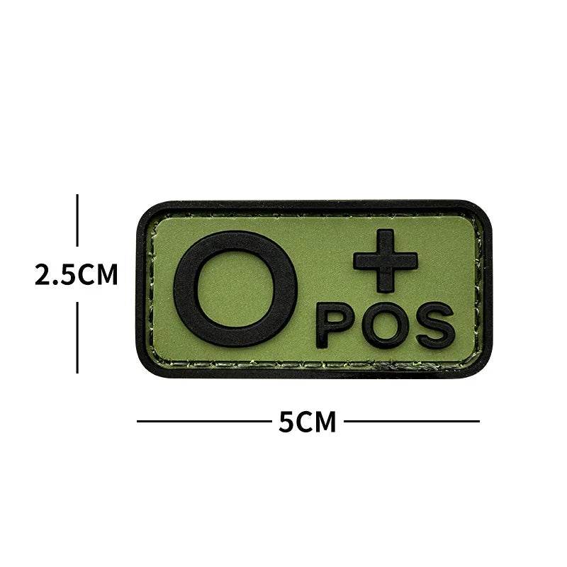 3D PVC Blood Type Hook and Loop Patches - Military-Outdoors.com