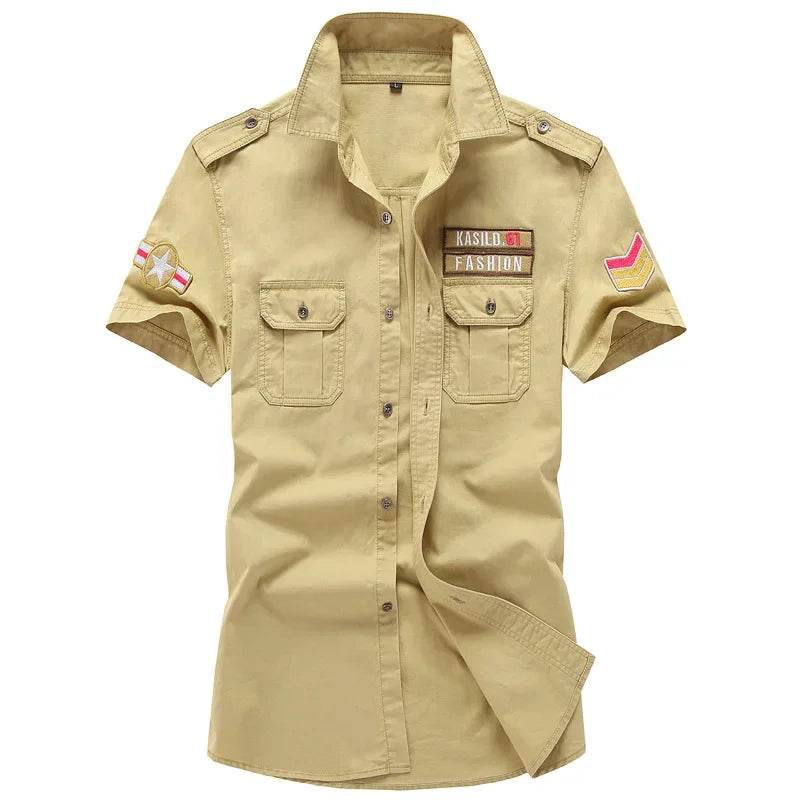 Short Sleeve Tactical Air Assault Cotton Shirt - Military-Outdoors.com