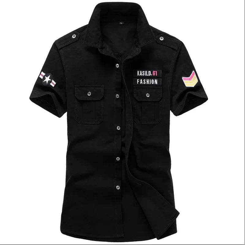 Short Sleeve Tactical Air Assault Cotton Shirt - Military-Outdoors.com
